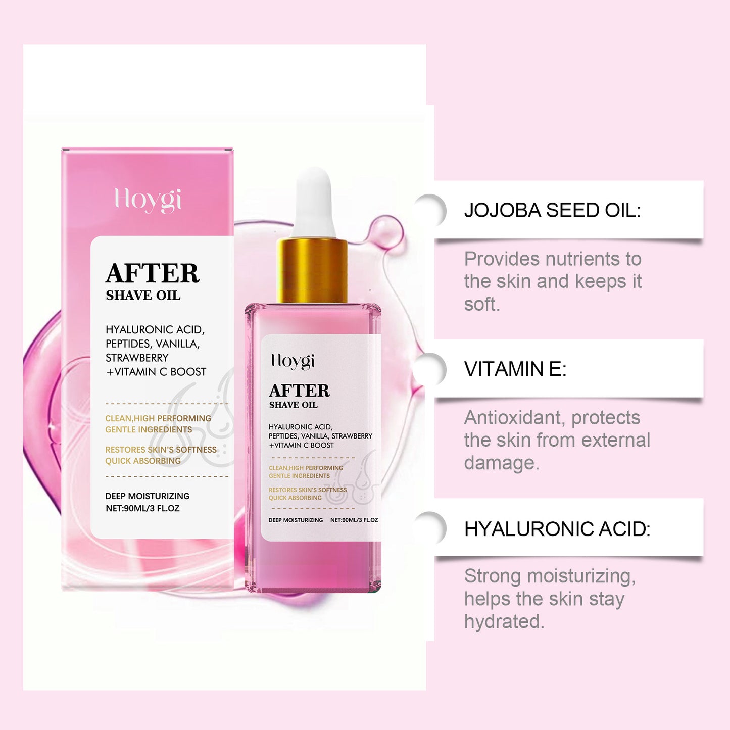 Hoygi: Strawberry-Vanilla Essential Body Oil 90ml